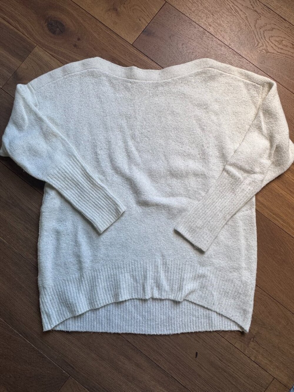 Anthropologie White Soft Sweater | Wide Neck | Size M